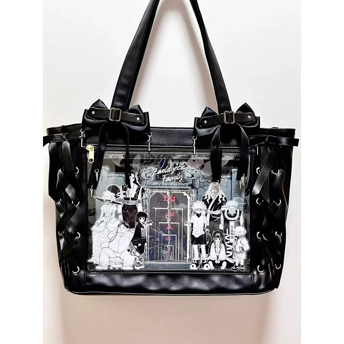 Y2K ribbon clear ita bag sweet girl display tote detail photo 9